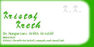 kristof kreth business card